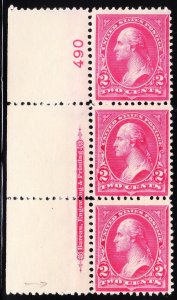 MOstamps - US #267a Mint OG NH Plate # Strip of 3 - Lot # MO-10A SCV $200