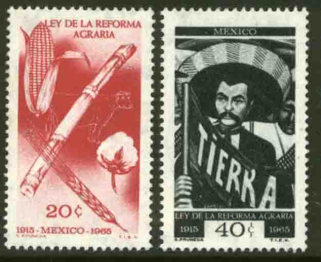 MEXICO 968-969 50th Anniversary of the Agrarian Reform Law