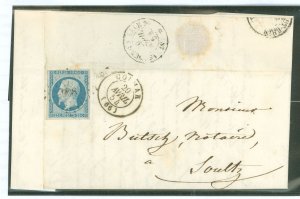France 11 Folded letter to Soultz, 4/29/54
