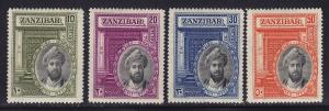 Zanzibar Scott #'s 214 - 217 VF set mint hinged nice colors cv $ 45 ! see pic !