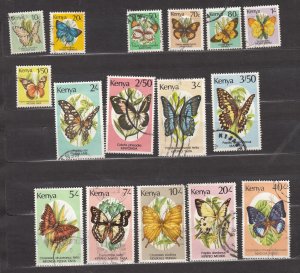 J42259 JL Stamps 1988 kenya set used #424a//440 no 40c,or 4sh see details