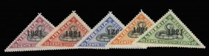 Liberia #F25-29 Cat$187.50, 1921 Overprints, complete set, hinged