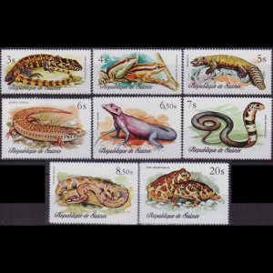 GUINEA 1977 - Scott# 744-51 Reptiles Set of 8 NH