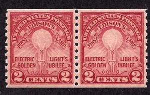 656 Mint,OG,NH... Pair... SCV $45.00