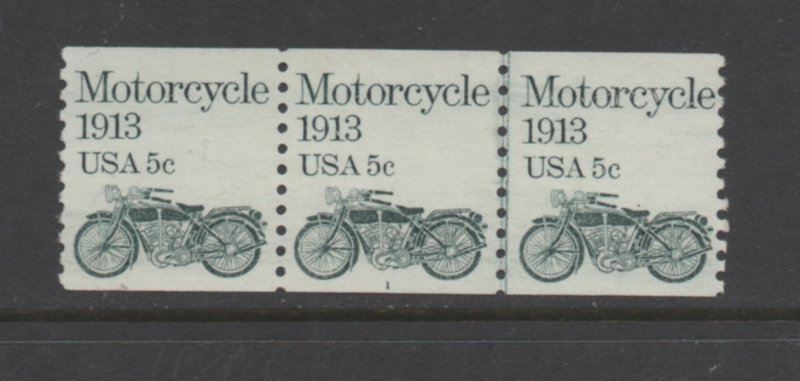 Scott #  1899 OG  MNH  Plate # 1  & coil  line strip of 3