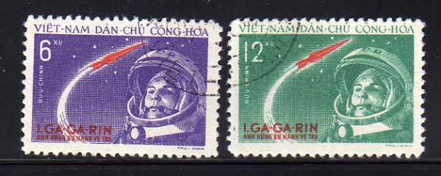 North Vietnam 160-161 Set U Yuri Gagarian's Space Flight (C)
