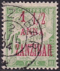 French Offices Zanzibar 1897 Sc J3 postage due used