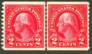 U.S. #599 MINT PAIR OG NH