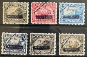 DP Stamps, Nicaragua, SC O344-O355, 1935, MNH, VF, Over Print In Blue