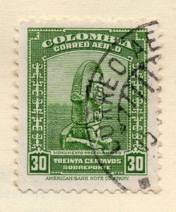 Colombia Air Post 1950 Early Issue Fine Used 30c. 173222