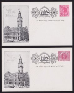 VICTORIA Postcards: 1908 Fleetcard set 1d & 1½d. Special for visit of USA Fleet.