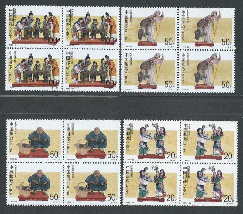 CHINA, PEOPLE'S REPUBLIC SC# 2737-40 B/4 VF/NH 1996