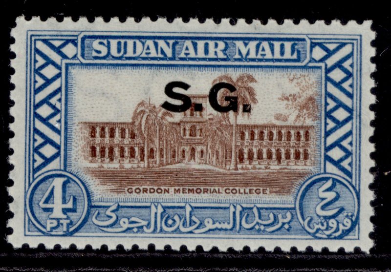 SUDAN GVI SG O63, 4p brown & light blue, M MINT. 