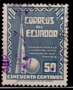 Ecuador, 1939, World Fair in New York, 50c, used