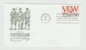 1525 FDC First Day Cover VFW Veterans Foreign Wars Artmaster Cachet