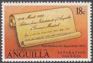 Anguilla #424 Petition for Separation MNH