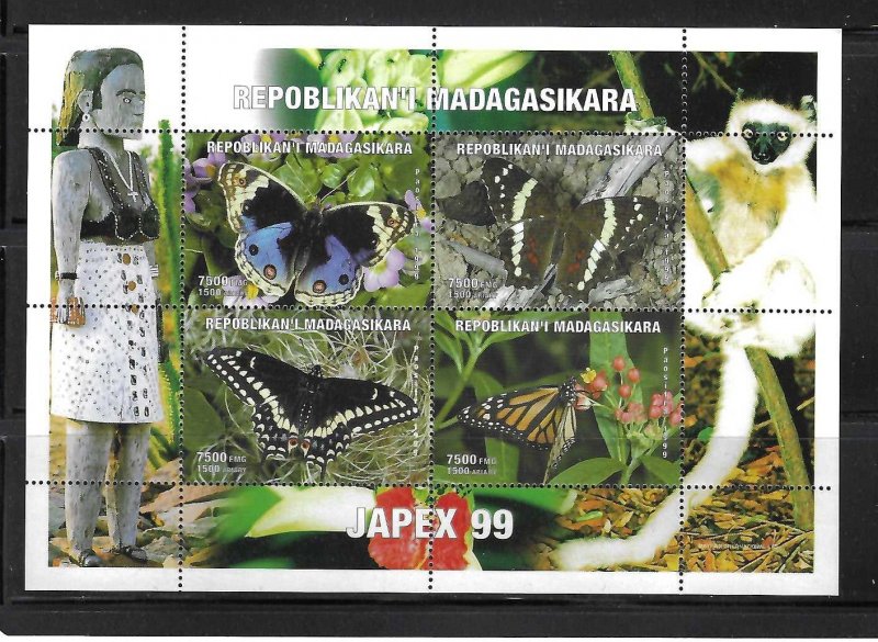 MADAGASCAR 2001(CIVIL WAR SEE MICHEL) BUTTERFLY MS#1469 PERF.  MNH