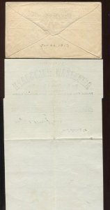 American Telegraph Co NY, Albany & Buffalo Line Cover & Matching Telegram LV6801