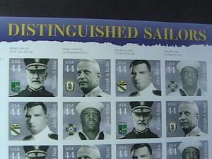 U.S.# 4440-4443(4443a)-MINT/NH-- PANE OF 20--DISTINGUISHED SAILORS---2010