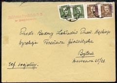 Poland 1950 Cover cancelled SOSNOWIEC 1 (flap missing)