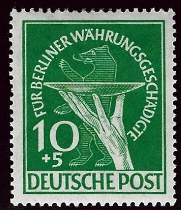 German Occupation Berlin Semi Postal 9NB1 Mint VF hr...Worthy of a bid!