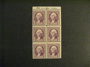 US #720b MNH bklt pane of 6 a22.9 5995