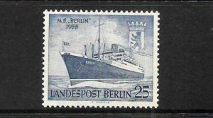  GERMANY BERLIN   1954   25 pf  SHIP  MLH  SG B124 