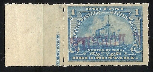 R163 1c Used F/VF Centering Margin Partial Imprint Copy