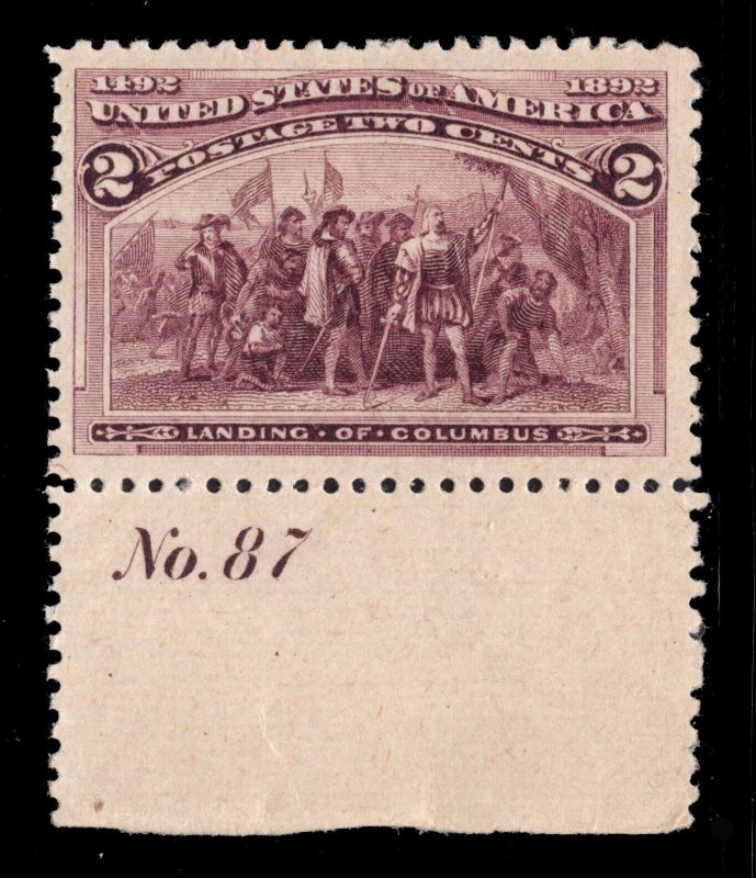 MOMEN: US #231 VAR. BROKEN HAT MINT OG NH VF/XF LOT #86458**