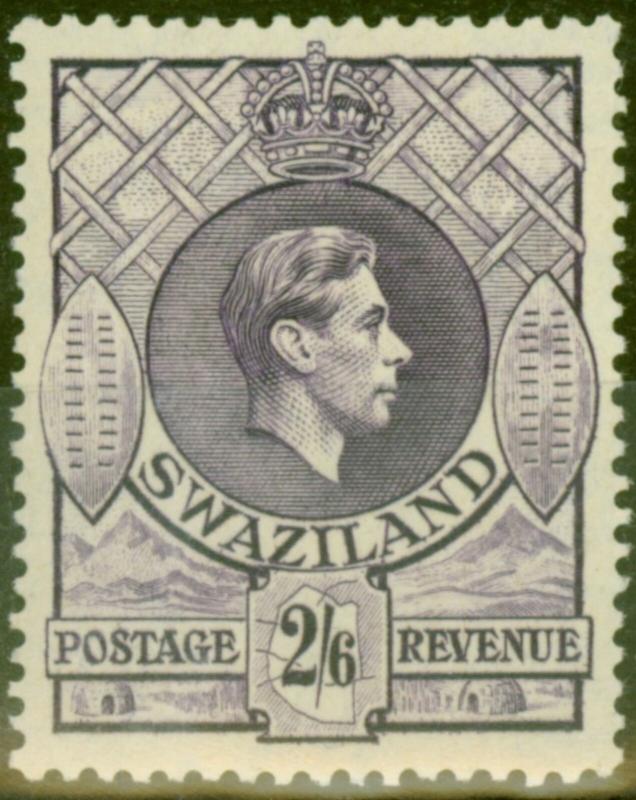 Swaziland 1943 2s6d Violet SG36a Fine Lightly Mtd Mint