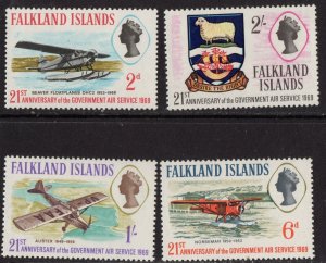 Thematic stamps FALKLAND IS 1969 GOVT AIR SERVICE 246/9 mint