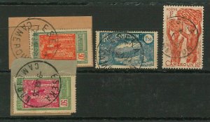 44775 - CAMEROON - POSTAL HISTORY: Small lot of used stamps with nice POSTMARKS-