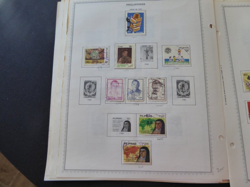 Philippines 1978-1991 Stamp Collection on Album Pages