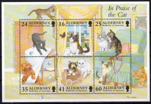 ZAYIX Alderney 97a MNH Domestic Cats Pets Animals 092023SM100M