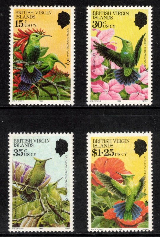 VIRGIN ISLANDS 1982 Hummingbirds; Scott 422-25; MNH