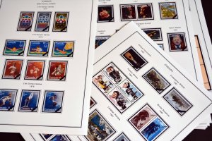 COLOR PRINTED CANADA 1974-1988 STAMP ALBUM PAGES (51 illustrated pages)