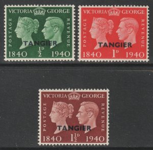 Morocco Tangier Scott 518/520 - SG248/250, 1940 Centenary Set MH*
