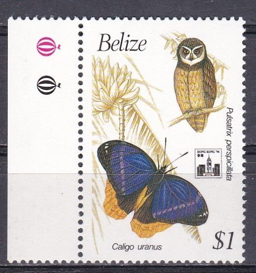 Belize, Fauna, Birds, overpr. Hong Kong`94 MNH / 1994