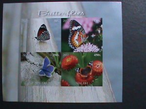 MALAWI-2012-COLLECTIBLES- THE LOVELY BEAUTIFUL BUTTERFLIES IMPER MNH S/S VF