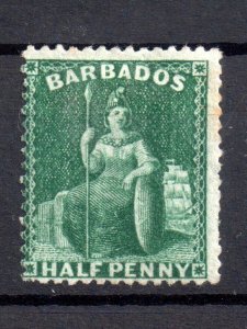 Barbados 1870-74 1/2d green mint no gum WS15898