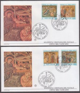VATICAN Sc #912-5 FDC X 4 DIFF  - JESUS at the TEMPLE, and SANHEDRIN
