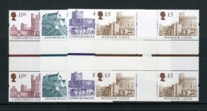 1997 ENSCHEDE CASTLES SET SG 1993-1996 UNMOUNTED MINT CROSS-GUTTER BLOCKS OF 4