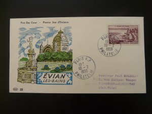 thermal city of Evian FDC France 1959