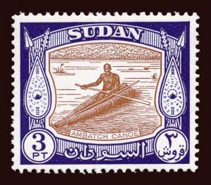 SUDAN Scott #106 (SG 131) 1951 Ambatch canoe unused VLH