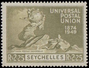 Seychelles #153-156, Complete Set(4), 1949, UPU, Hinged