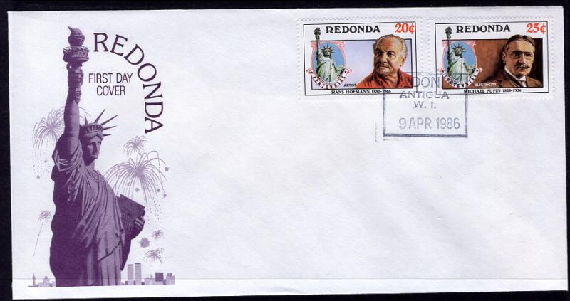 Redonda Statue of Liberty U/A FDC