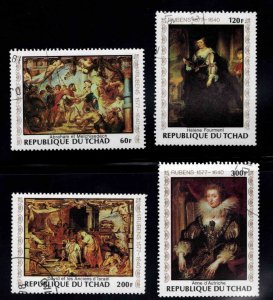 Chad TCHAD Scott 349-352 Used CTO Classical Art set