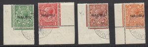 SG 13-16 Nauru 1916. ½d-2d Overprint type 2 (13½dmm long)  at centre...