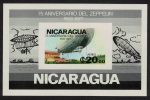 Nicaragua 75th Anniversary of First Zeppelin Flight MS Imperforated 1977 MNH