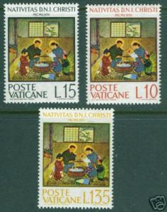 VATICAN Scott 397-99 MNH** Japanese Nativity Set  CV$.65